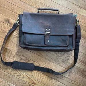 Leather Laptop Messenger Bag